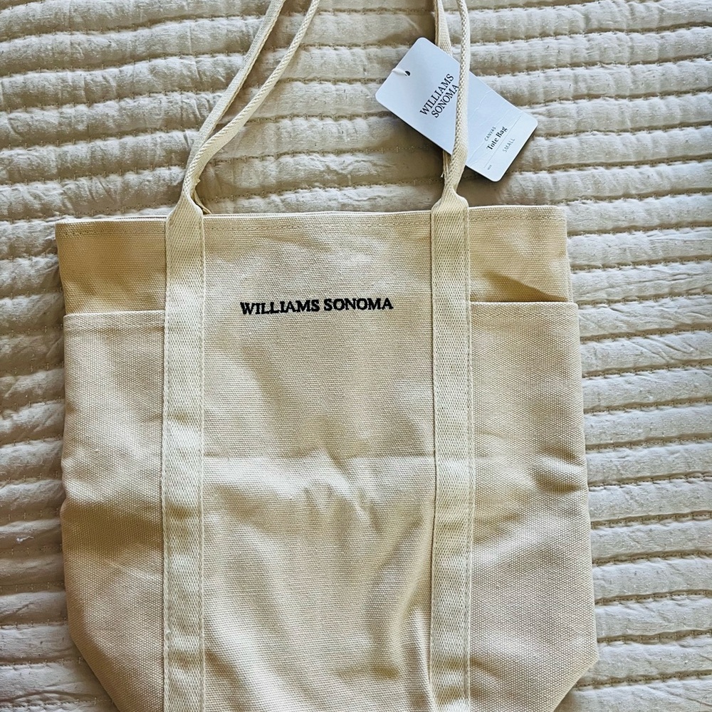 Williams Sonoma Natural Canvas Shopper Small Tote - Picture 4 of 8